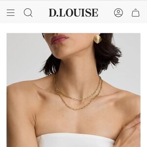 D. Louise, Gold, Paperclip, Necklace